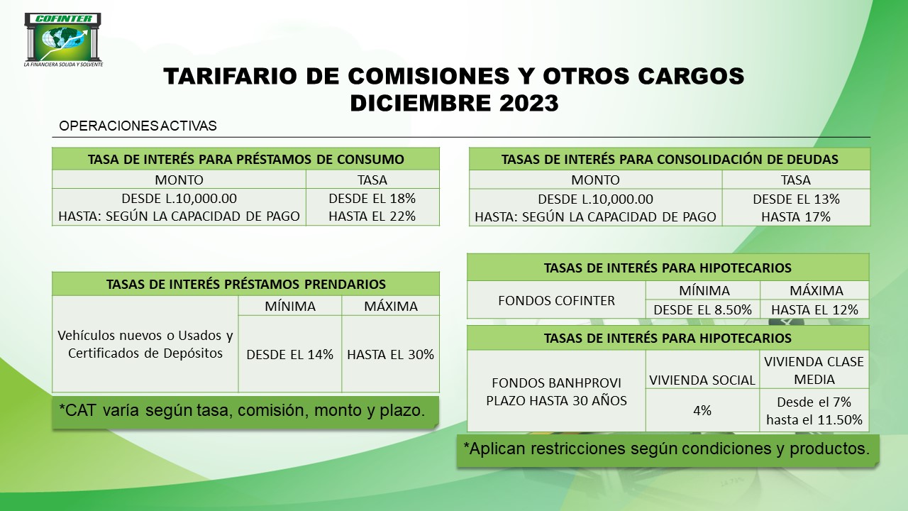 Boletín Informativo – COFINTER
