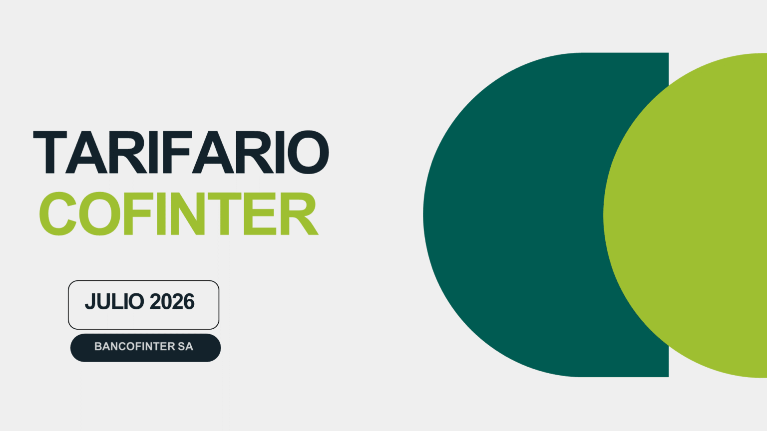 Tarifario de productos - COFINTER