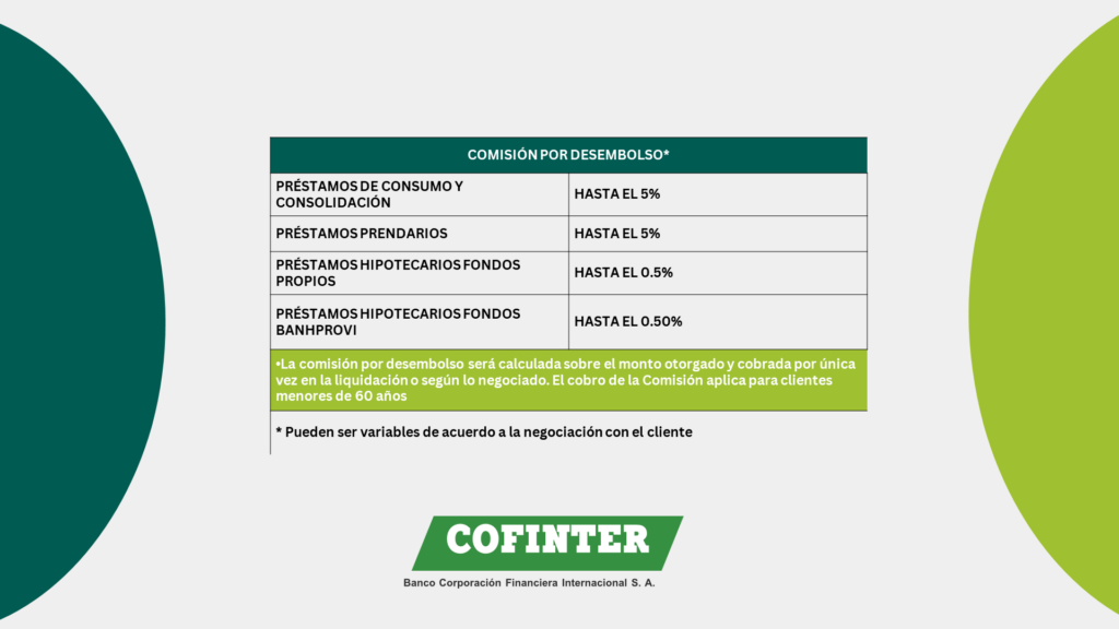 Tarifario de productos - COFINTER